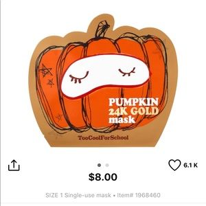 Too Cool For School Pumpkin Gold Mask
